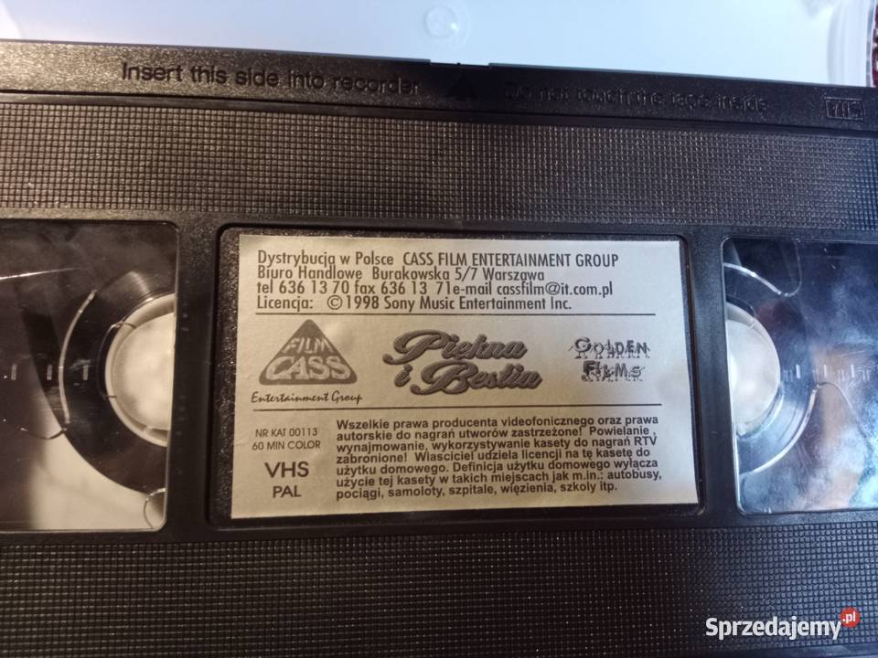 Kasety VHS Smerfy Piękna i Bestia Świdnica sprzedam