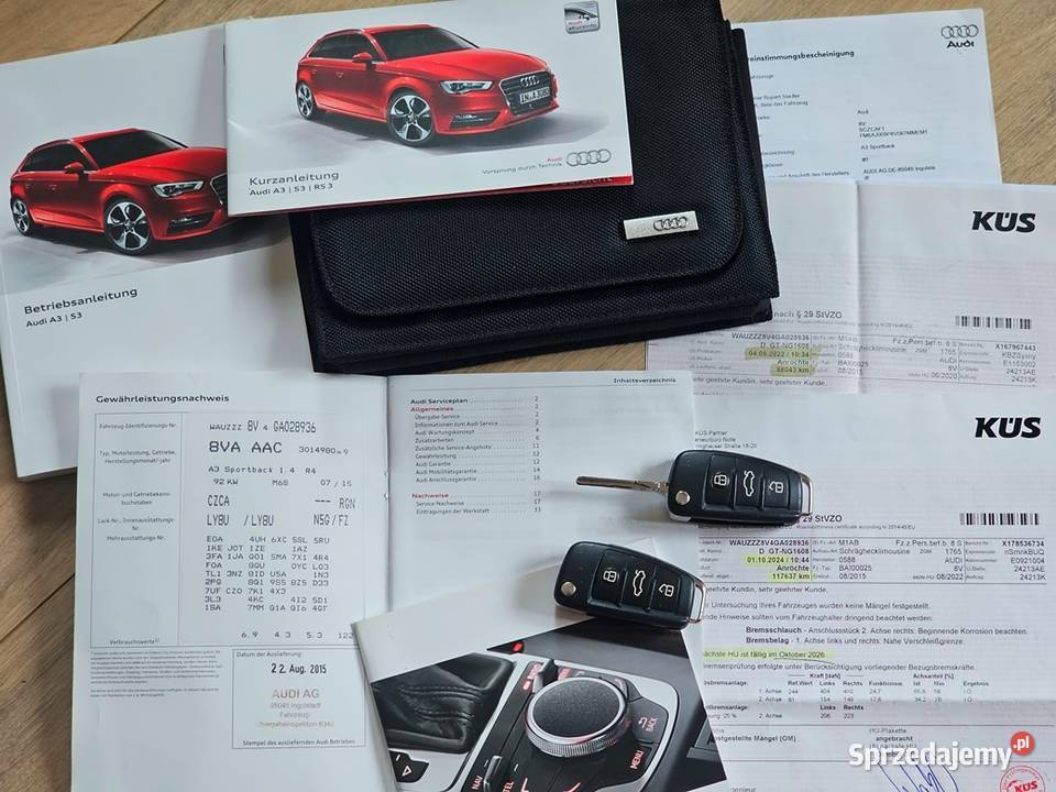 Audi A3 Sportback 8V 14 125 2015 r Zarej Bogate Ostrów Wielkopolski