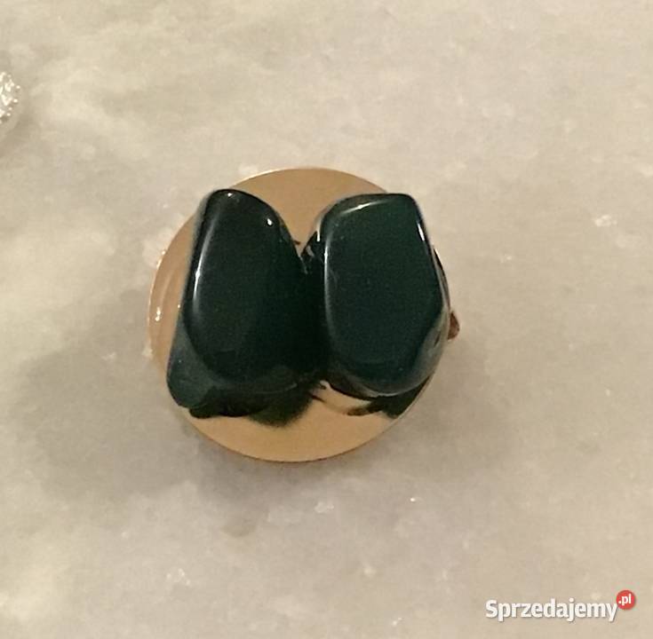 Broszka z zielonymi agatami mazowieckie Warszawa