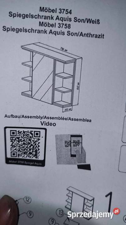 szafka wisząca z lustrem do łazienki Książ Wielkopolski sprzedam