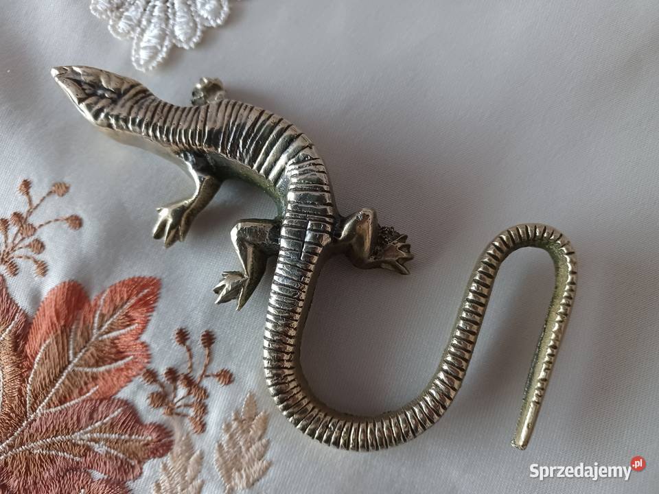 Jaszczurka Mosiężna figurka jaszczurki Poznań