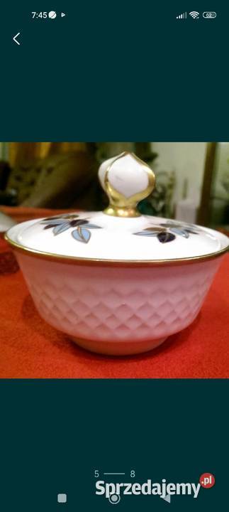 Komplet dzbanek cukiernica mlecznik porcelana