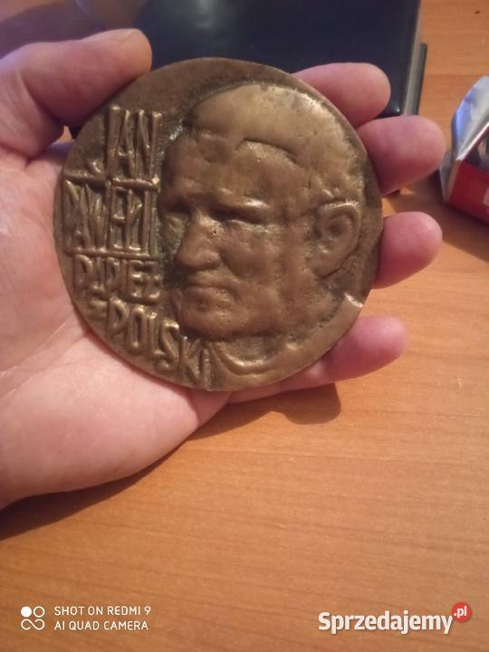 Jan Paweł 2 wszystko wizerunek mosiądz Szczecin sprzedam