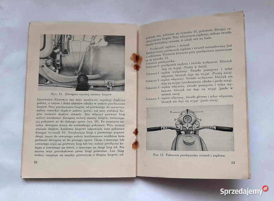 Instrukcja obsługi MOTOCYKLA SIMSONSPORT 1958 Łódź