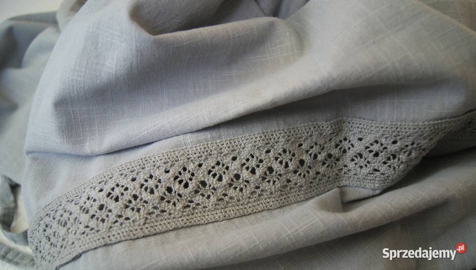 Firany zasłony SHABBY Chic szare PIĘKNE dolnośląskie sprzedam