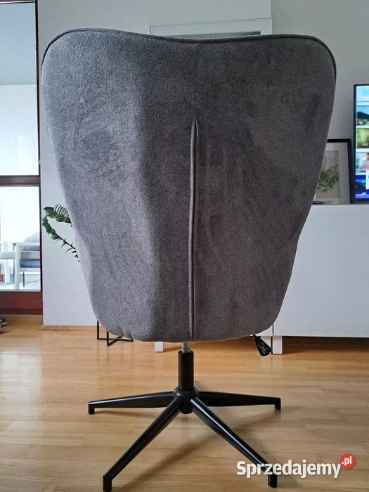 Szary fotel obrotowy z funkcją bujania Warszawa