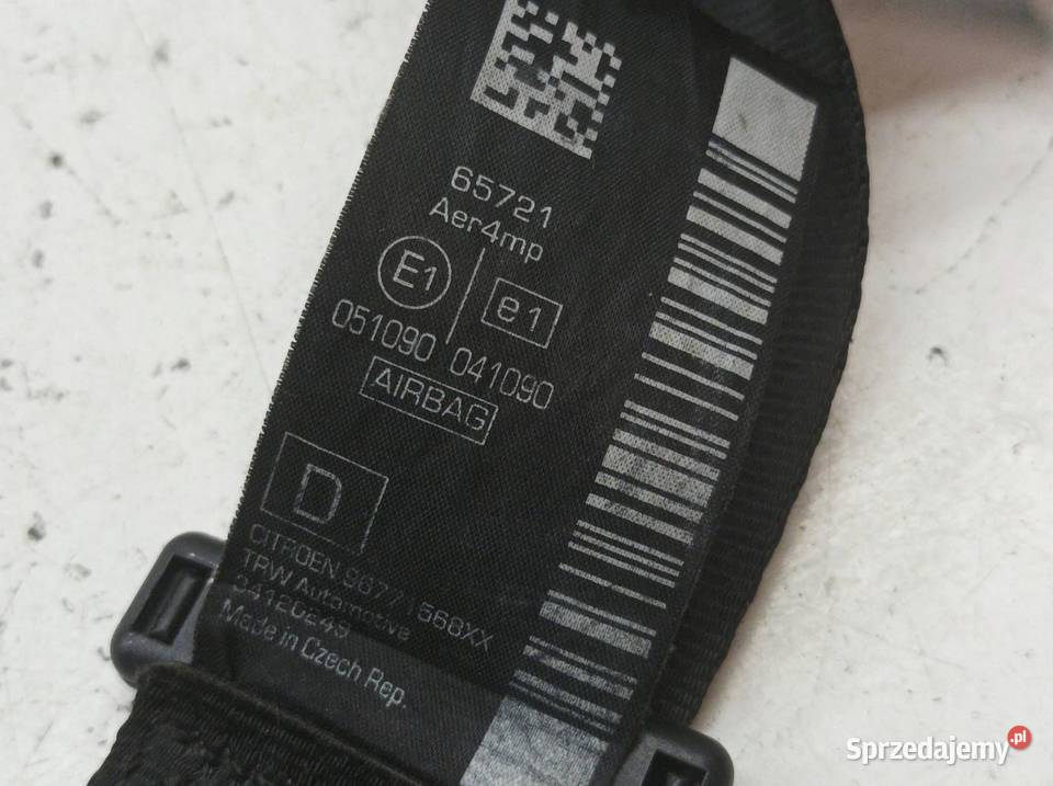 PAS BEZPIECZEŃSTWA PRAWY PRZÓD PASAŻERA