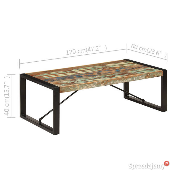 Stolik kawowy 120 x 60 x 40 lite drewno z mazowieckie sprzedam