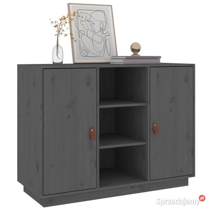 Komoda szara 100x40x75 lite drewno sosnowe Warszawa