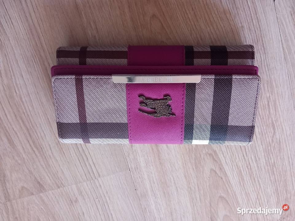 Burberry duży portfel dual krata Dla kobiet