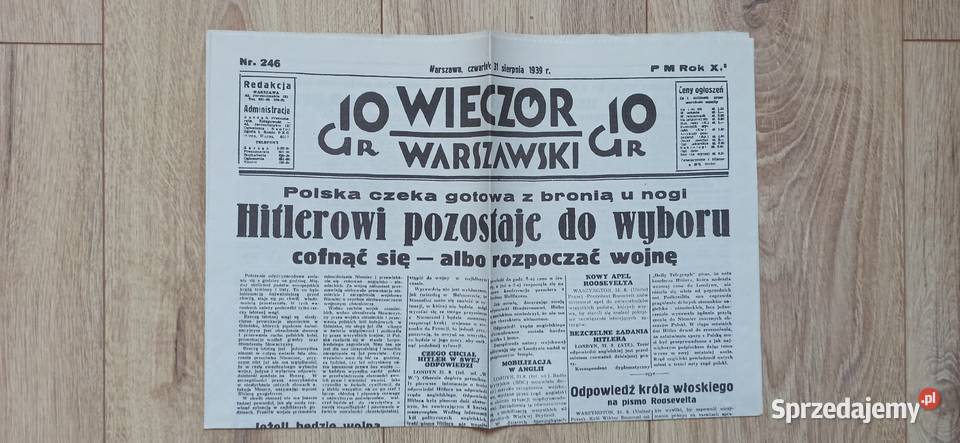 Gazety Wojenne 1 stan idealny Kraków