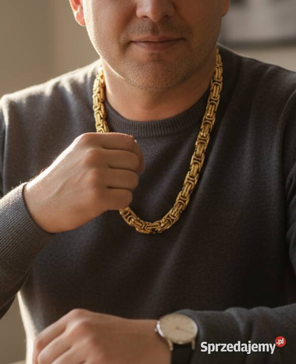 Gruby łańcuszek męski waga 130 gram 9mm 60 Wolsztyn
