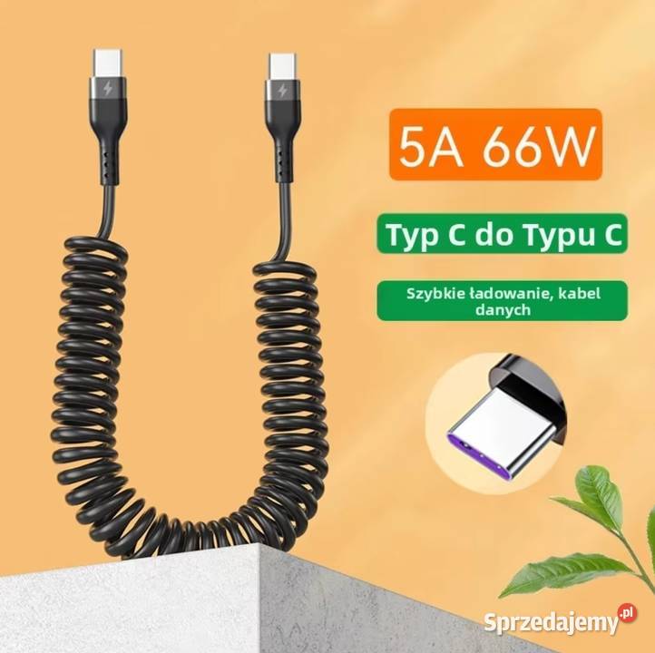 Kabel samochodowy szybkiego ładowania USB C USB