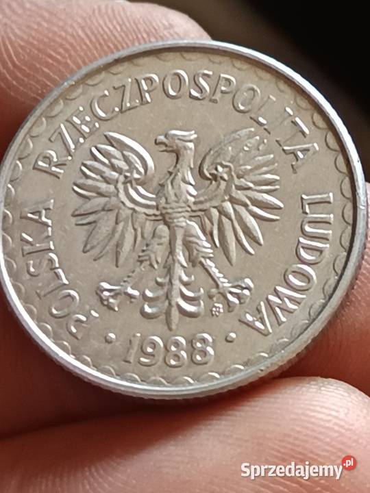 Sprzedam monete 1 zloty 1988 mala skretka Chełm