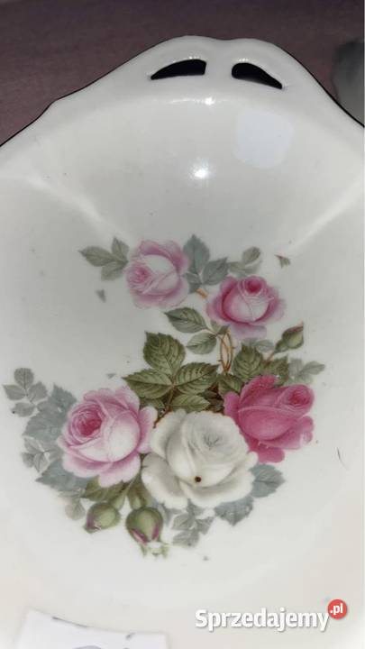 Porcelanowa miseczka paterka Owalna Z różami Na Gdańsk