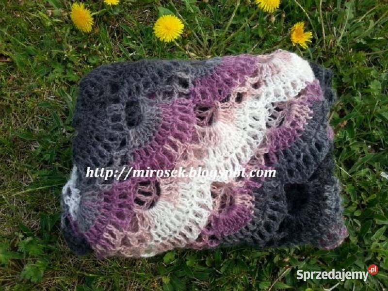Chusta na szydełku szydełkowa ręcznie robiona Łódź