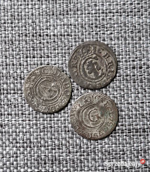 3 Szeląg inflancki Gustaw Adolf Krystyna Karol Gdańsk