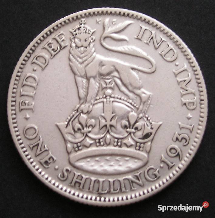 WIELKA BRYTANIA 1 SHILLING 1931 JERZY V SREBRO Łódź sprzedam