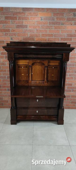 Ekskluzywna sekretera biedermeier antyk lubuskie Łagów