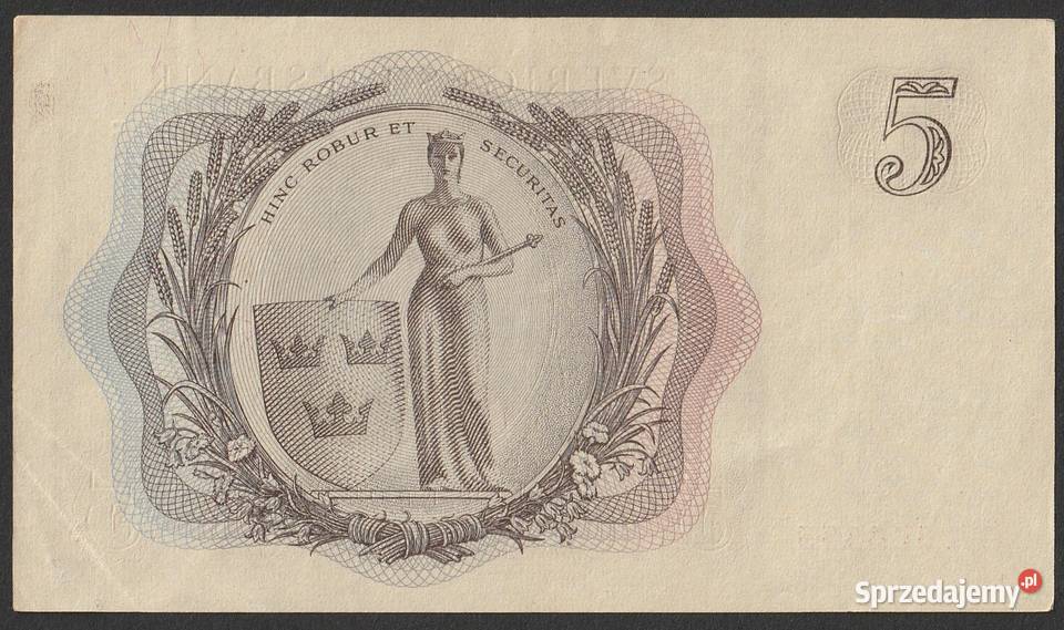 SZWECJA 5 KORON 1955 STAN 2 Łódź sprzedam