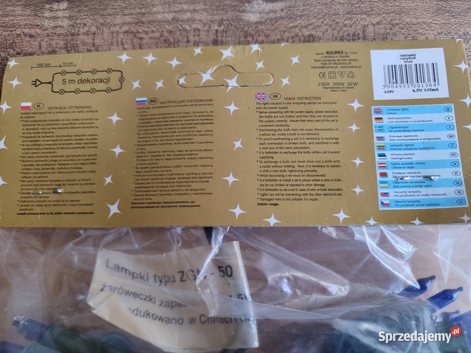 Lampki choinkowe 100 niebieskie dekoracje Katowice