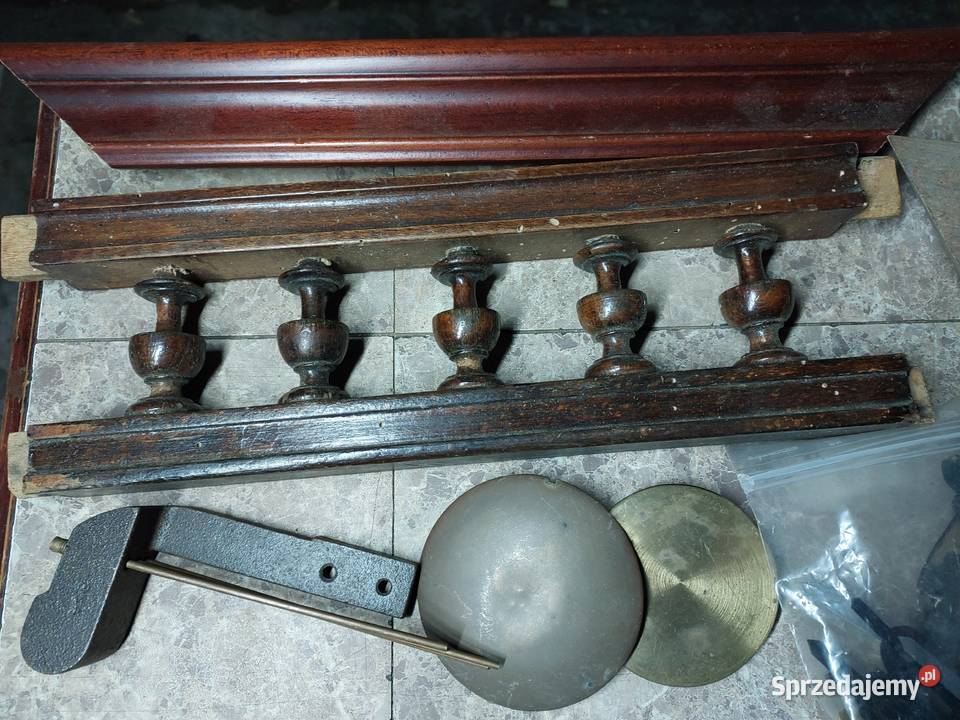 Zestaw części elementów zegarmistrza gongi Antyki Tczew