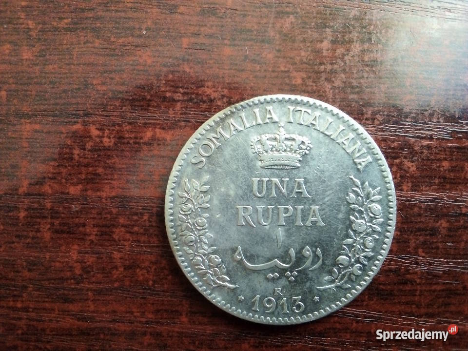 Moneta 1 rupia Somali Włoskie 1913 mazowieckie Płońsk