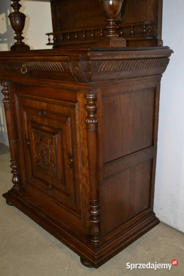 kredens neorenesansowy 1900 dąb Będzin