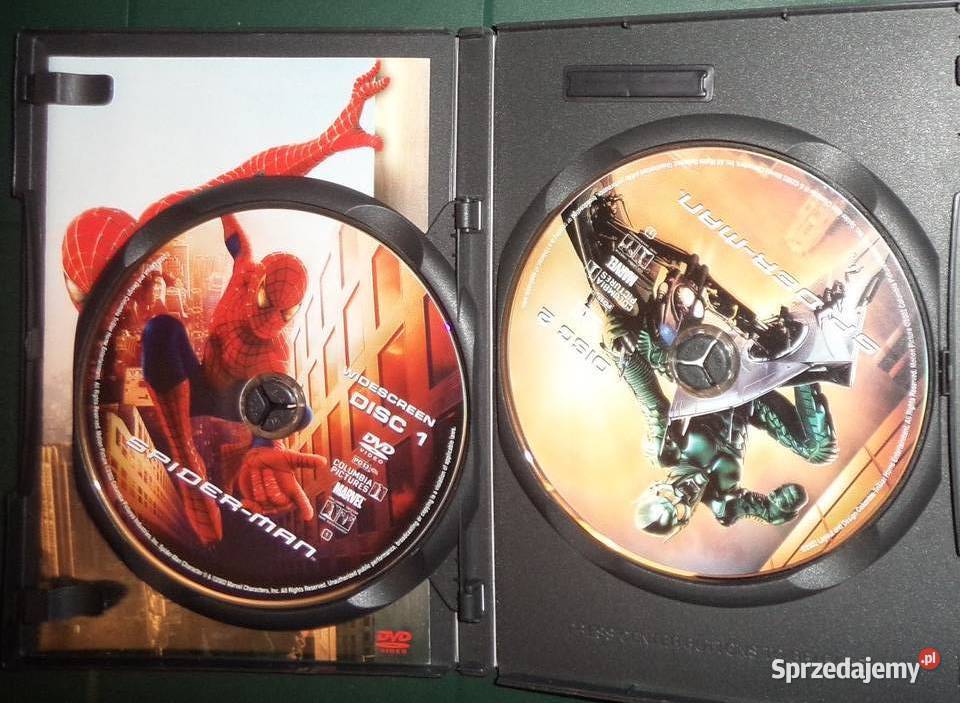 2x Spiderman Spiderman DVD ENG ładny stan brak Rzeszów sprzedam