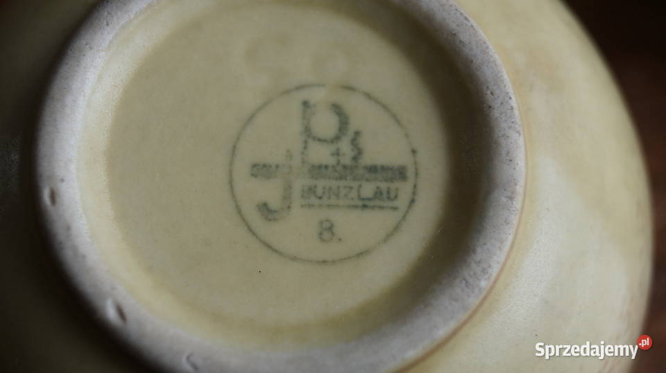 Bunzlau Bolesławiec trio do kawy lata 20 Mrowino