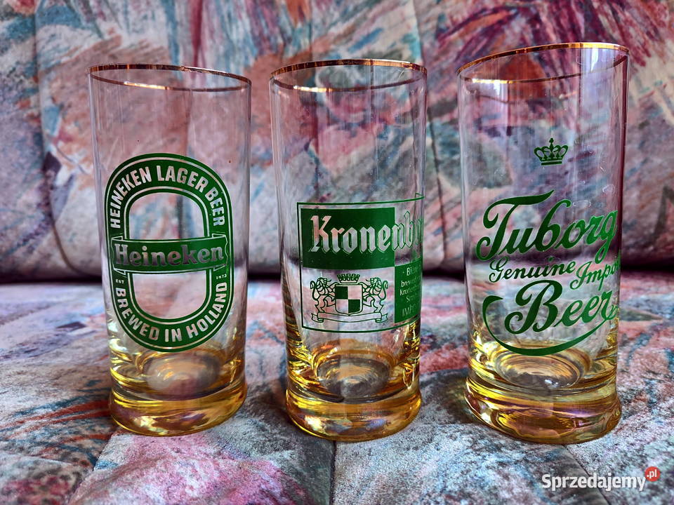 Tuborg Kronenbourg Heineken 3 szklanki do piwa Lublin