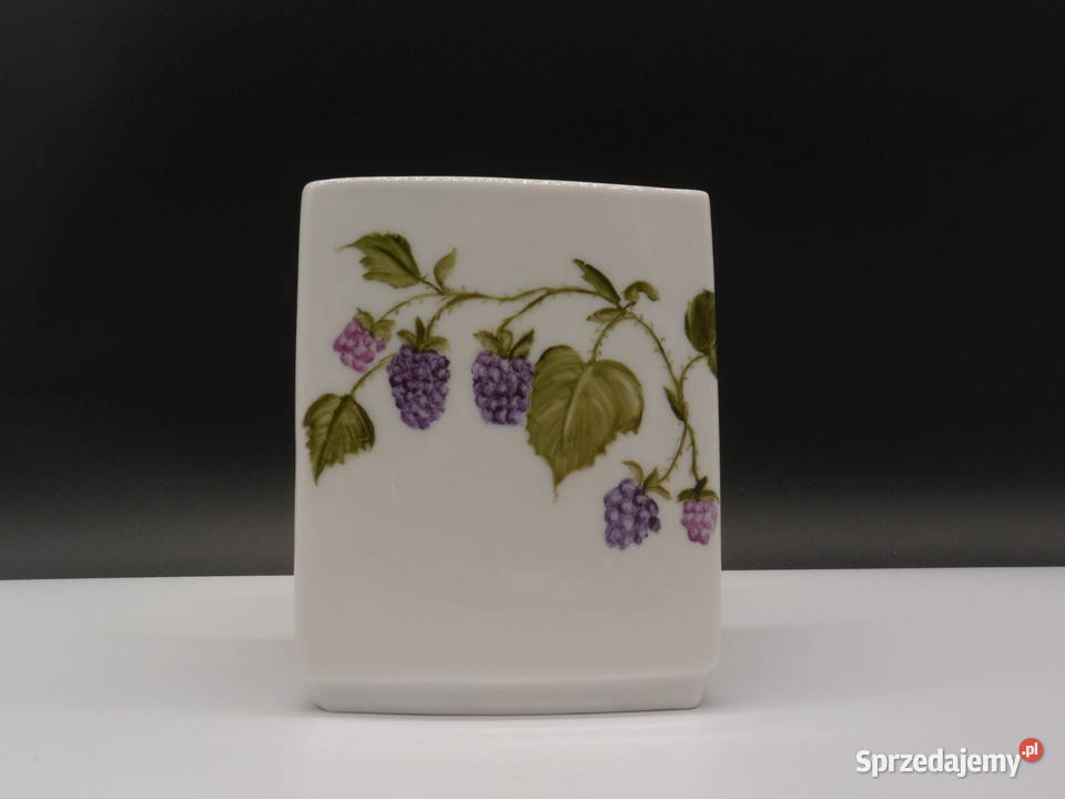 Wazonik Pojemnik Porcelanowy Motyw Jeżyn Raszków sprzedam