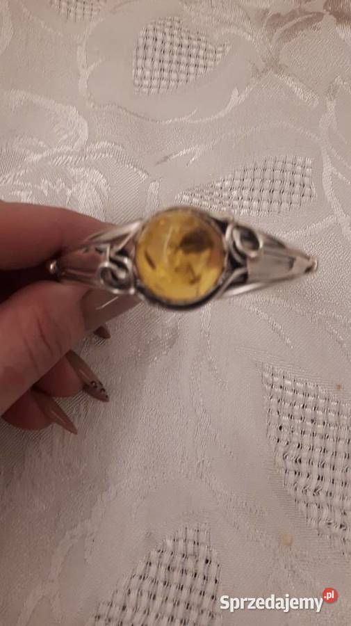 Bransoleta bangla z bursztynem mazowieckie Radom