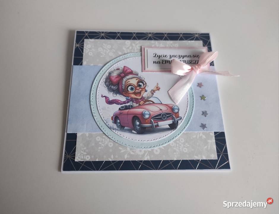 Kartka ręcznie robiona na odejście na emeryturę