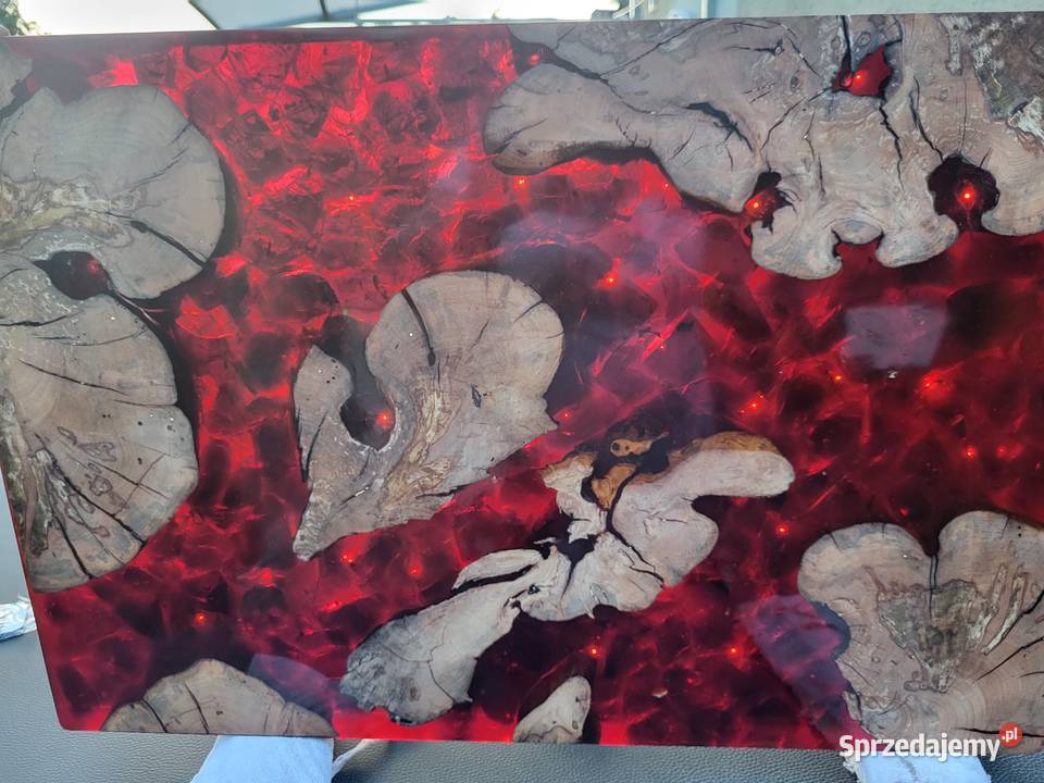 Blat stol zywica swiecacy