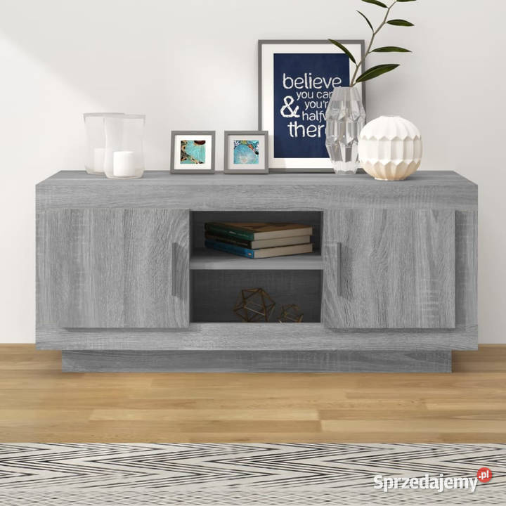 Szafka pod telewizor szary dąb sonoma 102x35x45