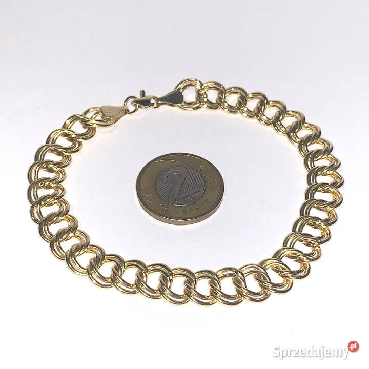 Złota BRANSOLETKA damska 18K splot GARIBALDI 20 złote mazowieckie Warszawa