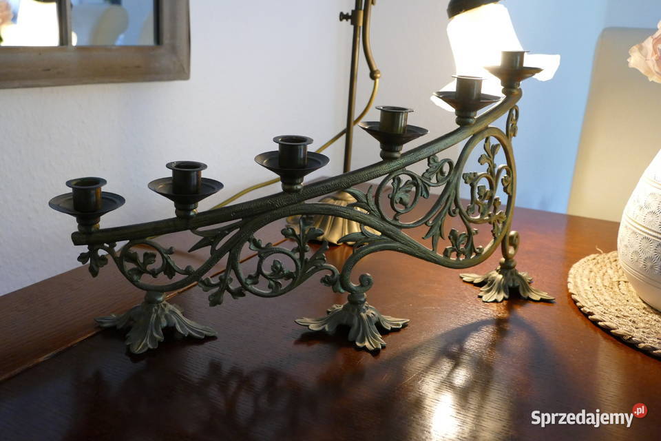 Świecznik mosiężny duży