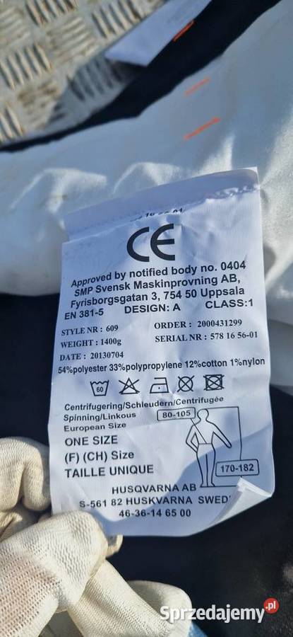 Spodnie Husqvarna pilarza Pilarz zimowe nowe Namysłów
