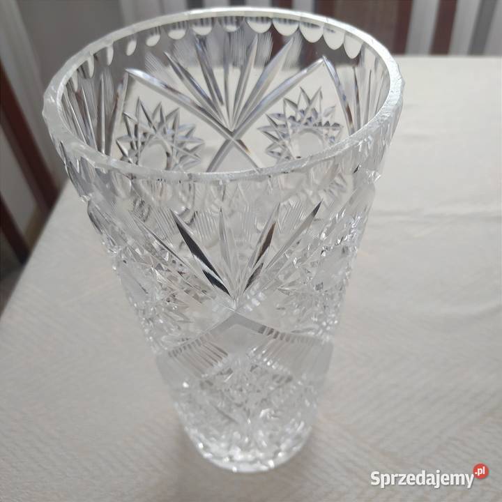 Kryształowy wazon z PRLu Gostynin