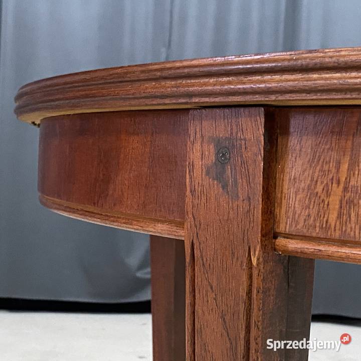 Stylowy okrągły stół rozkładany na zwężanych Budno sprzedam