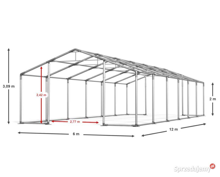 Black Week 6x12x2m Namiot magazynowy solidny świętokrzyskie Busko-Zdrój