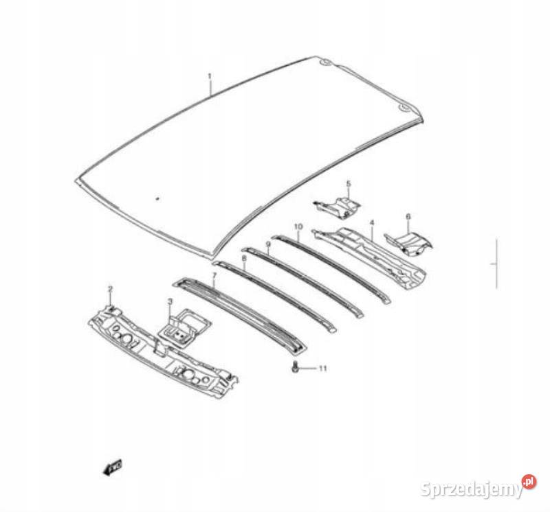 WZMOCNIENIE DACHU SUZUKI SPLASH 6512151K00