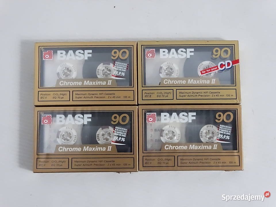 Nowe Kasety Magnetofonowe BASF Chrome Maxima II kaseta lubelskie sprzedam