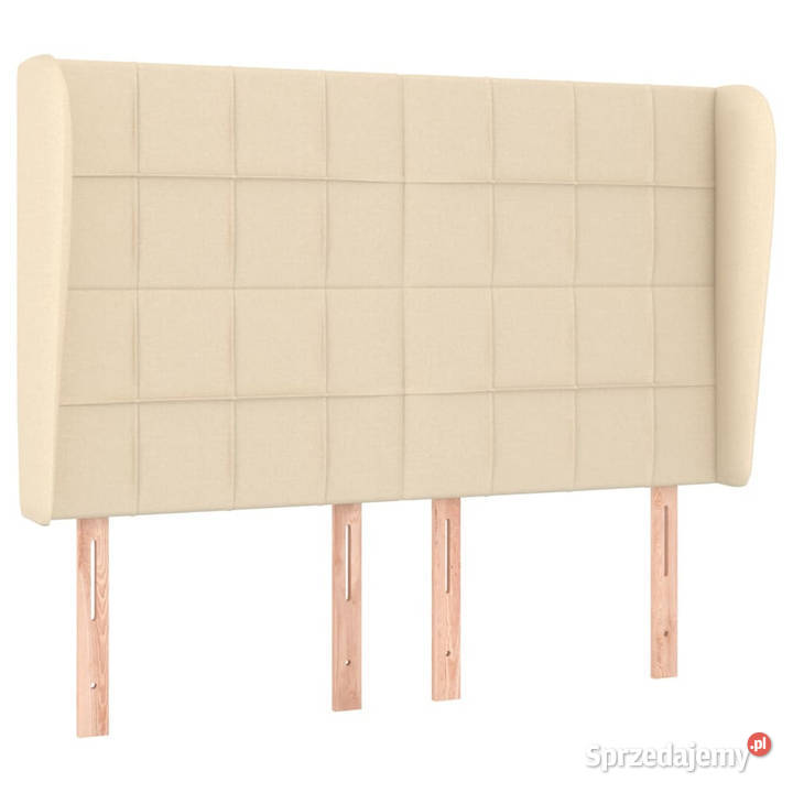 Zagłówek uszak kremowy 147x23x118128 tkanina sprzedam