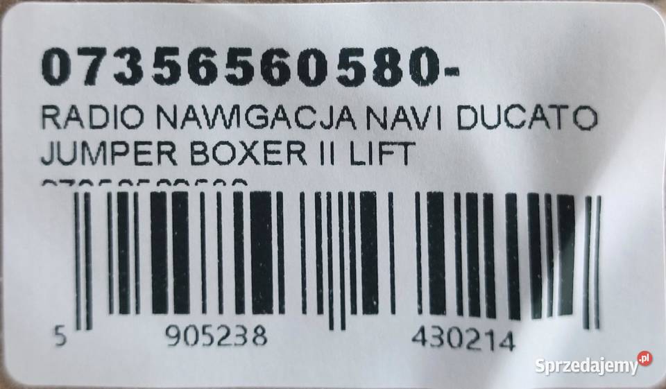 RADIO CD NAVI FIAT DUCATO VAN 250 20152025