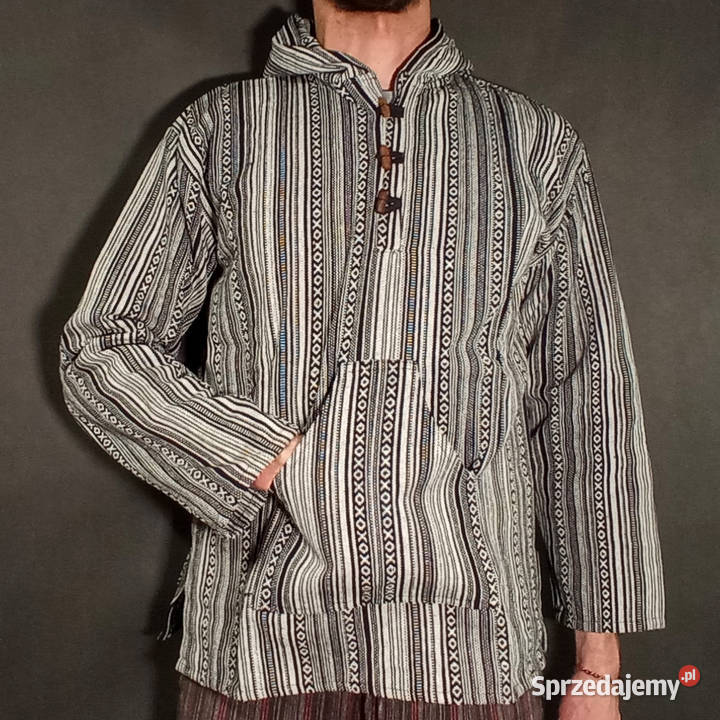 Męska Bluza Z Kapturem z Indii 100 Bawełna Kurta Kudowa-Zdrój sprzedam