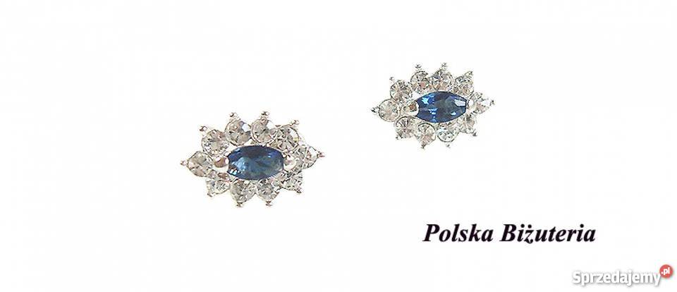 PRZEPIĘKNY SREBRNY KOMPLET Z SZAFIRAMI Biżuteria dla Pań podlaskie Białystok sprzedam