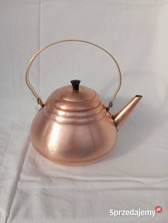 CZAJNIK IMBRYK MIEDZIANY STARY Niemodlin