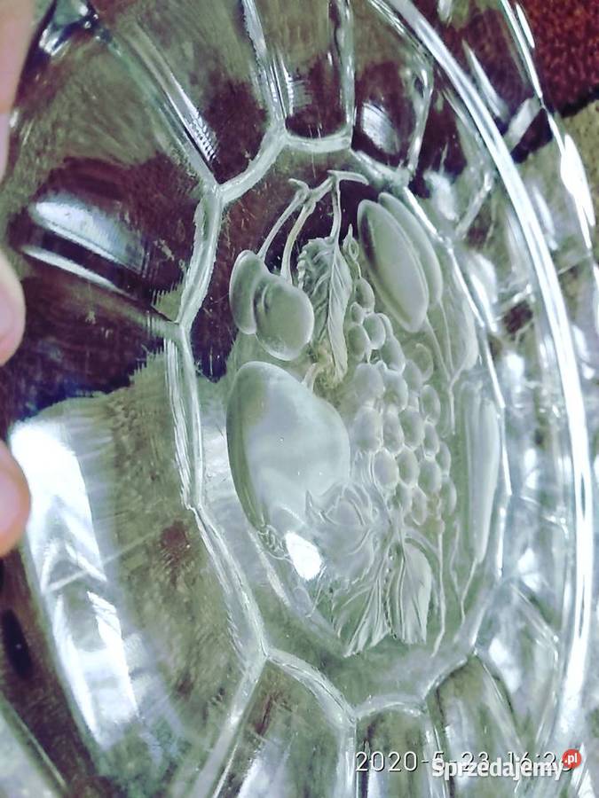 patera talerz stara huta szkła hortensja Poznań